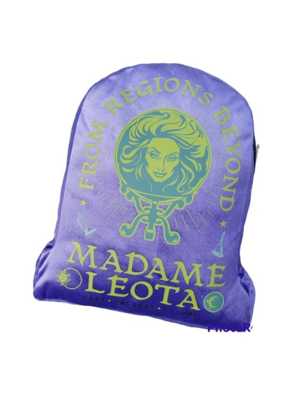 Disney Parks Haunted Mansion Madame Leota Pillow Plush Purple Tombstone